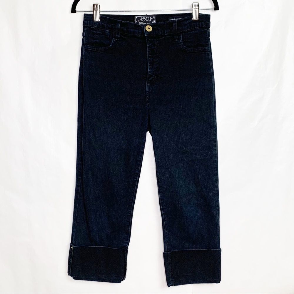 NYDJ Premium Denim Black Capri Jeans size 6
